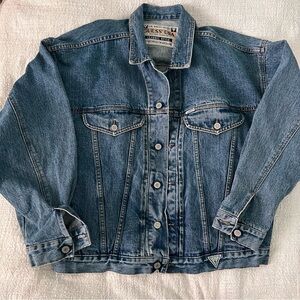Vintage Guess 80s 90s Blue Denim Trucker Jacket Classic